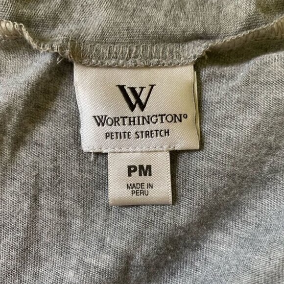Worthington Overshirt Gray Layered High Low Hem - Picture 6 of 8